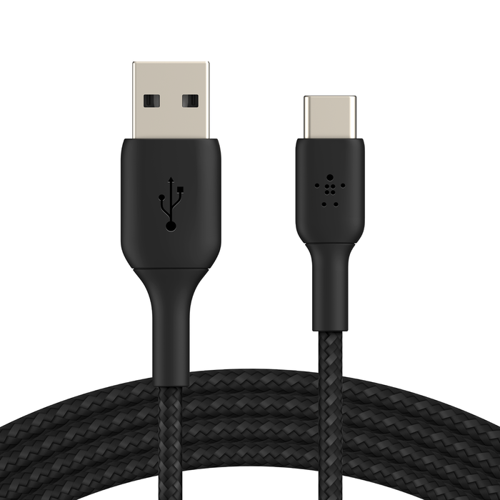 Belkin BoostCharge 編織 USB-C to USB-A 線纜（1m / 3.3ft）(CAB002BT1MBK/WH) 原裝行貨