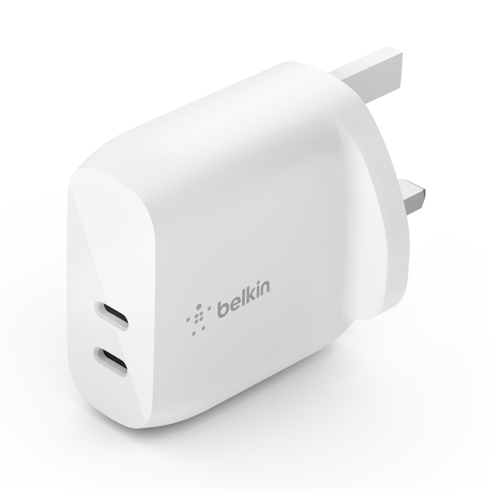 Belkin BOOST↑CHARGE™ 雙 USB-C PD 家用式充電器 40W (WCB006myWH) 原裝行貨