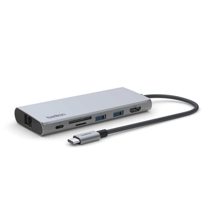 Belkin CONNECT USB-C® 7 合 1 多埠轉接器 (INC009BTSGY) 原裝行貨